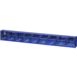 Allit 464450 Casier à tiroirs basculants VarioPlus ProFlip 9 (l x H x P) 600 x 77 x 65 mm bleu, transparent 1 pc(s)