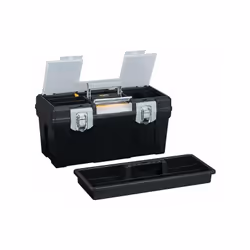 Dim. L 45 x H 16,5 x P 11 Fermetures en métal Rangement fixe dans le couvercle compartimenté avec séparateurs Plateau porte-e ...