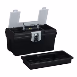 Boîte à outils - ALLIT - Plastique - 4 Compartiments - Noir - 30 cm de Largeur