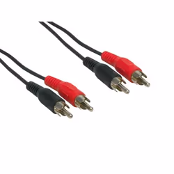 e+p B 33/15, 2 x RCA, Mâle, 2 x RCA, Mâle, 15 m, Noir