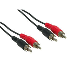 e+p B 33/15 câble audio 15 m 2 x RCA Noir