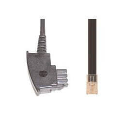 e+p T 180/3 câble de téléphone 3 m Noir