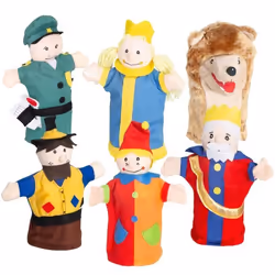 ROBA Set de 6 Marionnettes à Main pour Théâtre de Guignol en Tissu