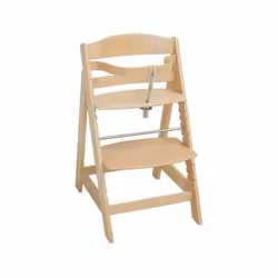 roba 'Sit Up III', Chaise haute Booster, Siège rigide, Bois, Monochromatique, 3 points, Bois