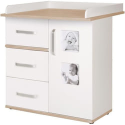 Commode à langer ROBA Pia - 3 tiroirs 1 porte - Blanc