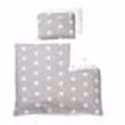 Parure de Lit - ROBA - Little Stars - Housse de Couette 80x80 cm - Taie 40x35 cm - Gris/Blanc