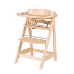 roba Sit up Fun, Chaise haute traditionnelle, Siège rigide, Bois, Monochromatique, 3 points, 50 kg
