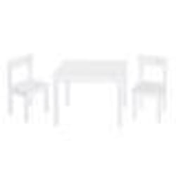 ROBA Ensemble Table + 2 Chaises Enfants - Little Stars - Motif Étoiles - Table de Jeu et dApprentissage - Blanc