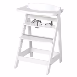 roba Sit Up Fun, Chaise haute traditionnelle, Siège rigide, Blanc, Monochromatique, 50 kg, Garçon/Fille