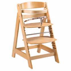 roba Sit up Click, Chaise haute traditionnelle, Siège rigide, Bois, Monochromatique, 3 points, 50 kg