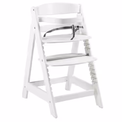 roba Sit Up Click, Chaise haute traditionnelle, Siège rigide, Blanc, Monochromatique, 3 points, 50 kg