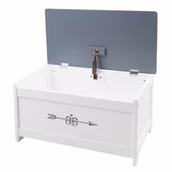 roba Rock Star Baby Boîte de rangement de jouets Autonome Anthracite, Blanc