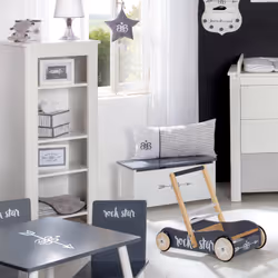 roba Rock Star Baby Boîte de rangement de jouets Autonome Anthracite, Blanc