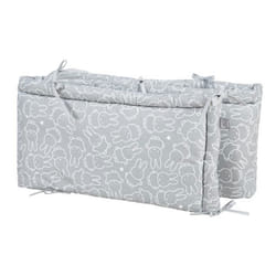 Tour de Lit Bébé - ROBA - Design de Lapin miffy® - Respirant - Gris - Blanc
