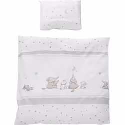 ROBA Parure de lit Bébé Sternenzauber réversible - Housse de Couette 80x80 cm + Taie 40x35 cm