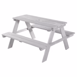 Table pique-nique enfants ROBA Outdoor+ en bois massif - Gris