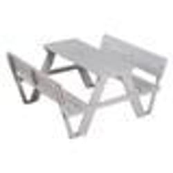 ROBA Table pique-nique enfants Outdoor + avec dossiers - Bois massif - Table dExtérieur - Gris