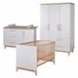 ROBA Chambre Bébé Complète Caro - Lit 70x140 + Commode à Langer + Armoire 3 Portes