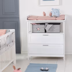 roba 'Hamburg' table à langer Panneau de fibre haute densité (HDF), Plastique, Bois Blanc