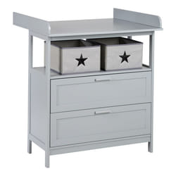 roba 1712040TP table à langer Panneau de fibre haute densité (HDF), Plastique, Bois Gris