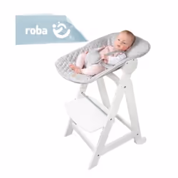 roba 75063WEV230 chaise haute Chaise haute multifonctionnelle Siège rembourré Gris, Blanc