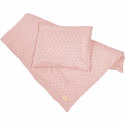Parure de Lit Bébé ROBA - Lil Planet - Housse de Couette 80x80 cm + Taie dOreiller 40x35 cm - Rose