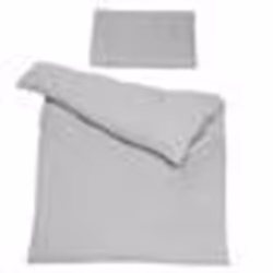 ROBA Parure de Lit Bébé Bio Lil Planet - Housse de Couette 100x135 + Taie dOreiller 40x60 - Gris Argenté