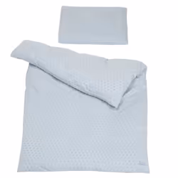 ROBA Parure de Lit Bébé Bio Lil Planet - Housse de Couette 100x135 + Taie dOreiller 40x60 - Bleu Clair