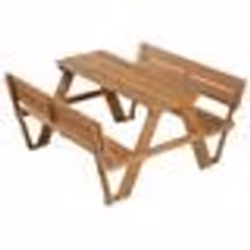 Table pique-nique enfants - ROBA - Outdoor + - Bois massif - 2 Coussins - 4 personnes