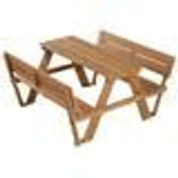 Table pique-nique enfants - ROBA - Outdoor + - Bois massif - 2 Coussins - 4 personnes