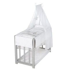 roba 289149TPS209 Lit pour bébé Lit bébé Panneaux MDF Gris