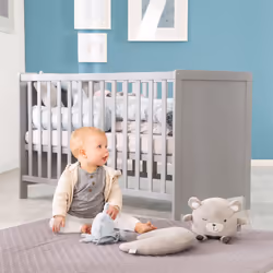 roba 0176TP Lit pour bébé Lit bébé Panneaux MDF Gris