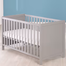 roba 0176TP Lit pour bébé Lit bébé Panneaux MDF Gris