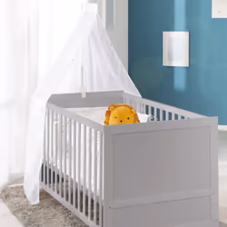 roba 0193TP-3V235 Lit pour bébé Lit bébé Bois Gris