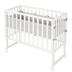 roba 8961WE-8V230 Lit pour bébé Lit bébé Coton, Panneaux MDF, Bois Blanc