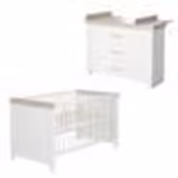 Chambre Bébé Duo Lucy - ROBA - Lit 70x140 cm - Commode à Langer Large