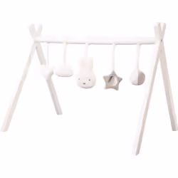 ROBA Portique dEveil pour Bébé + Set de Pendentifs miffy® - Arche de Jeu en Bois - Blanc
