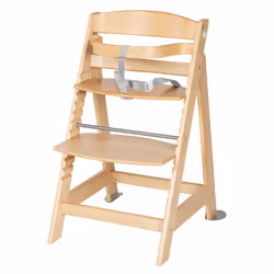 roba Born up, Set 2in1 Chaise haute traditionnelle Siège rigide Gris clair, Naturel - Vue supplémentaire 8