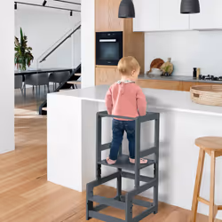 roba Lernturm tabouret pour enfants Intérieure Bois Anthracite