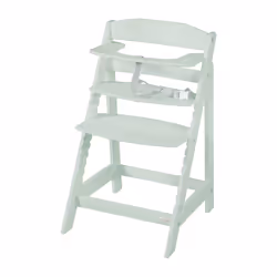 roba Sit Up Flex, Chaise haute traditionnelle, Siège rigide, Couleur menthe, Monochromatique, 3 points, Bois