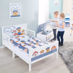 roba Linge de lit pour enfants 100 x 135 cm 'Pat' Patrouille' - en coton - Blanc / Bleu