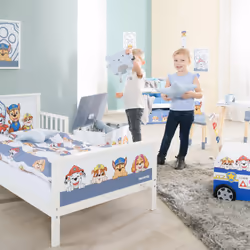 roba Linge de lit pour enfants 100 x 135 cm 'Pat' Patrouille' - en coton - Blanc / Bleu