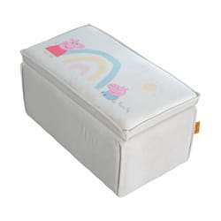 roba Tabouret enfant 'Peppa Pig' avec fonction de rangement - Revêtement en velours beige