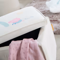 roba Tabouret enfant 'Peppa Pig' avec fonction de rangement - Revêtement en velours beige