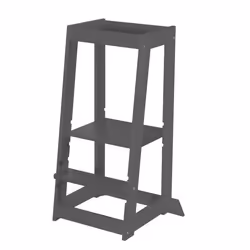 ROBA Tour dApprentissage et dObservation - Principe Montessori - Supporte jusquà 80 kg - Hauteur Réglable - Bois Anthracite