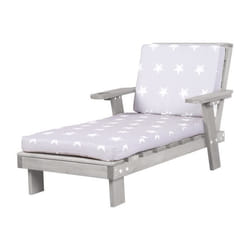 Chaise Longue Enfant - ROBA - Little Stars - Bois Massif - Coussins Déhoussables - Résistante aux Intempéries