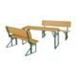 Table Pique-Nique Enfants - Roba - Pliable - 2 Bancs avec Dossiers - Bois Massif - 4 Places