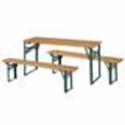 Table Pique-Nique Enfants - Roba - Pliable - Bois Massif - 4 Places - Marron