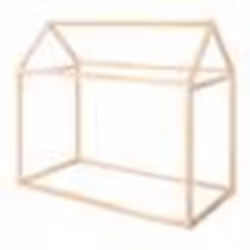 Lit Cabane 70 x 140 cm pour Enfants ROBA - Bambou Certifié FSC - Lit Montessori au Sol pour Garçon et Fille - Finition Nature ...