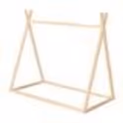 Lit Tipi 70 x 140 cm pour Enfants ROBA - Bambou Certifié FSC - Lit Indien pour Garçon et Fille - Finition Naturelle
